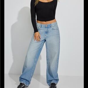 Garage Tori Blue Low Rise Baggy Jeans